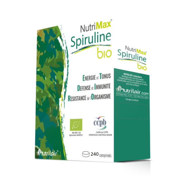 Spiruline bio Nutrimax 240 comprimés